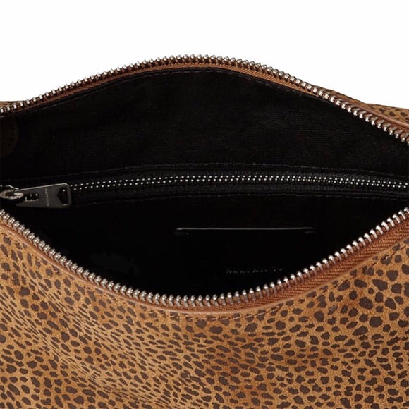 new Allsaints ☻︎ Suede Leopard Print Hobo Bag ☻︎ - Picture 13 of 16